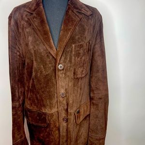 TED BAKER 100% Brown Leather Jacket Size 3